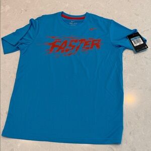 Nike Kid’ Blue and Red Graphic Tee